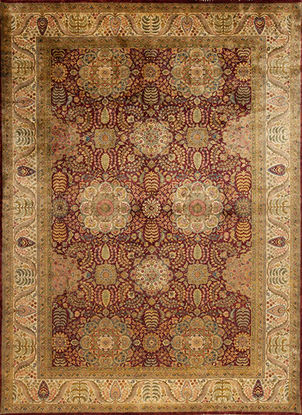 92143 GOLDEN AGE <br> VICTORIA, CLARET/IVORY 
